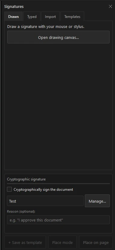 Adding an electronic signature to a PDF in AshurReader